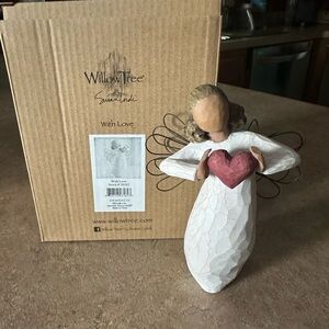 NIB Willow Tree “With Love” Angel Figurine with Heart